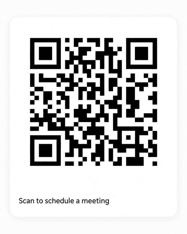 QR code to schedule a meeting with JBM on Calendly
